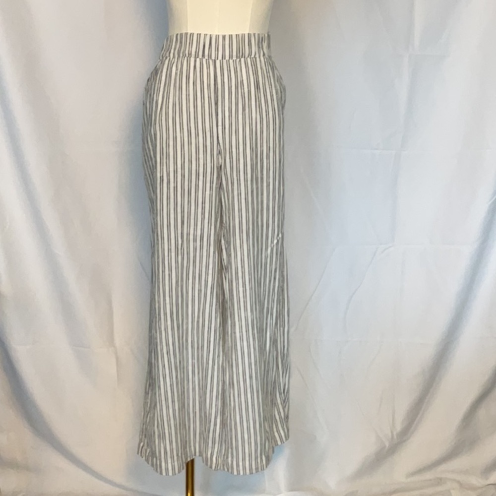 Jason Wu linen blend striped loose fit pant